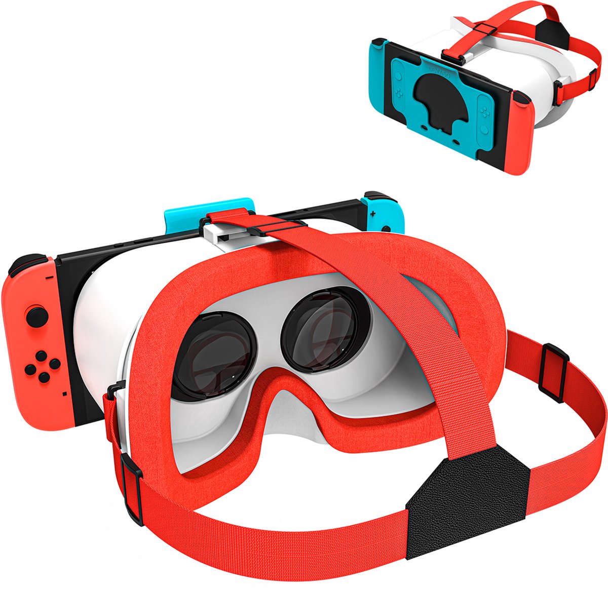 NAXSIR 3D VR-bril, compatibel met Nintendo Switch virtual reality-headsets, met verstelbare high-definition lenzen en een comfortabele hoofdband