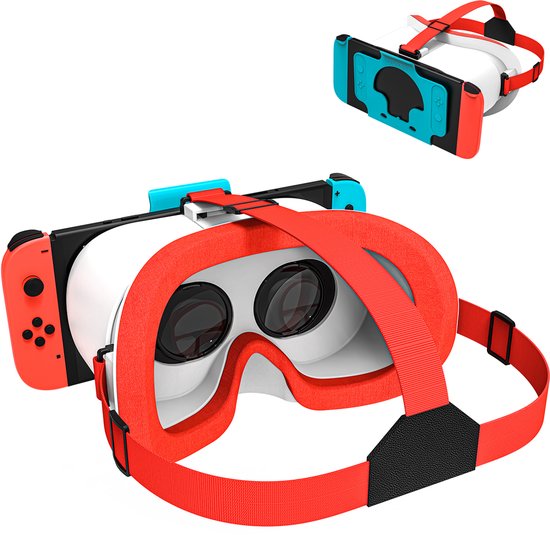 NAXSIR 3D VR-bril, compatibel met Nintendo Switch virtual reality-headsets, met verstelbare high-definition lenzen en een comfortabele hoofdband
