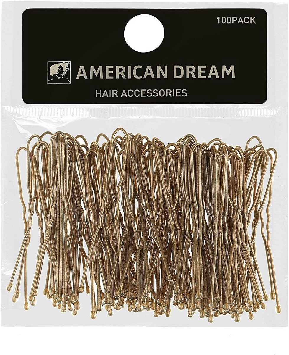 100x Blond Golfvormige Haarspelden - 5 cm - Professionele Klemmen voor Opsteken