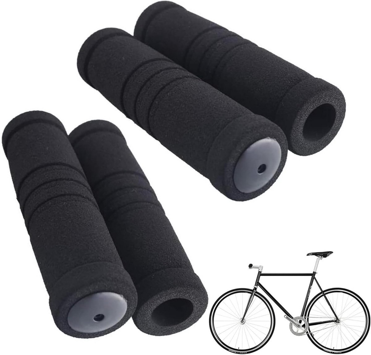 4 Stuks Antislip Schuim Fietsstuur Covers voor Mountainbikes en Vouwfietsen