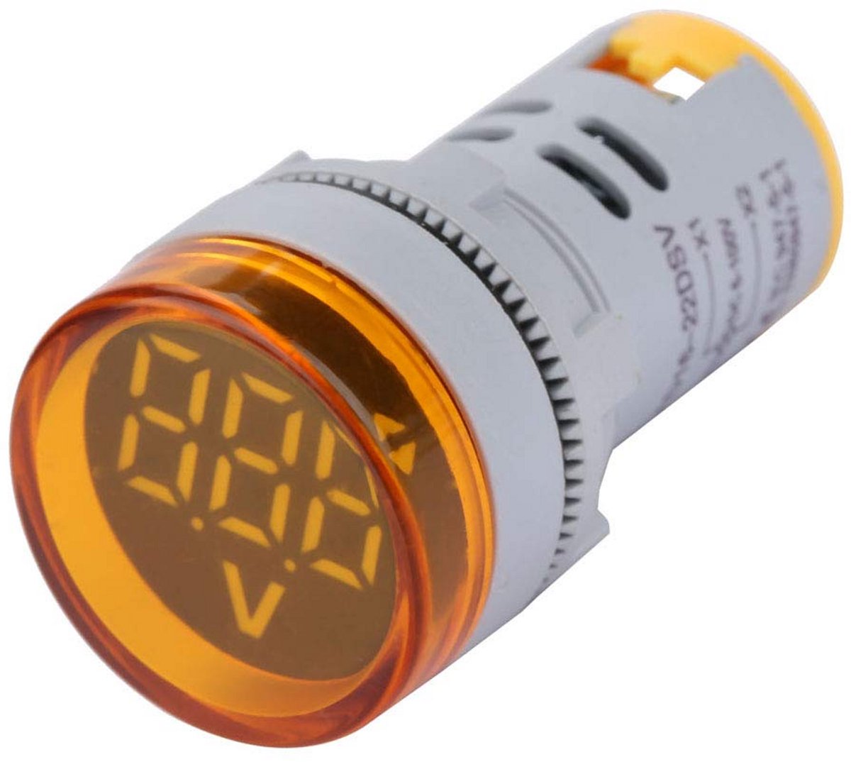 Digitale LED Voltmeter 6-100V Ronde Spanningsmeter Indicator Geel