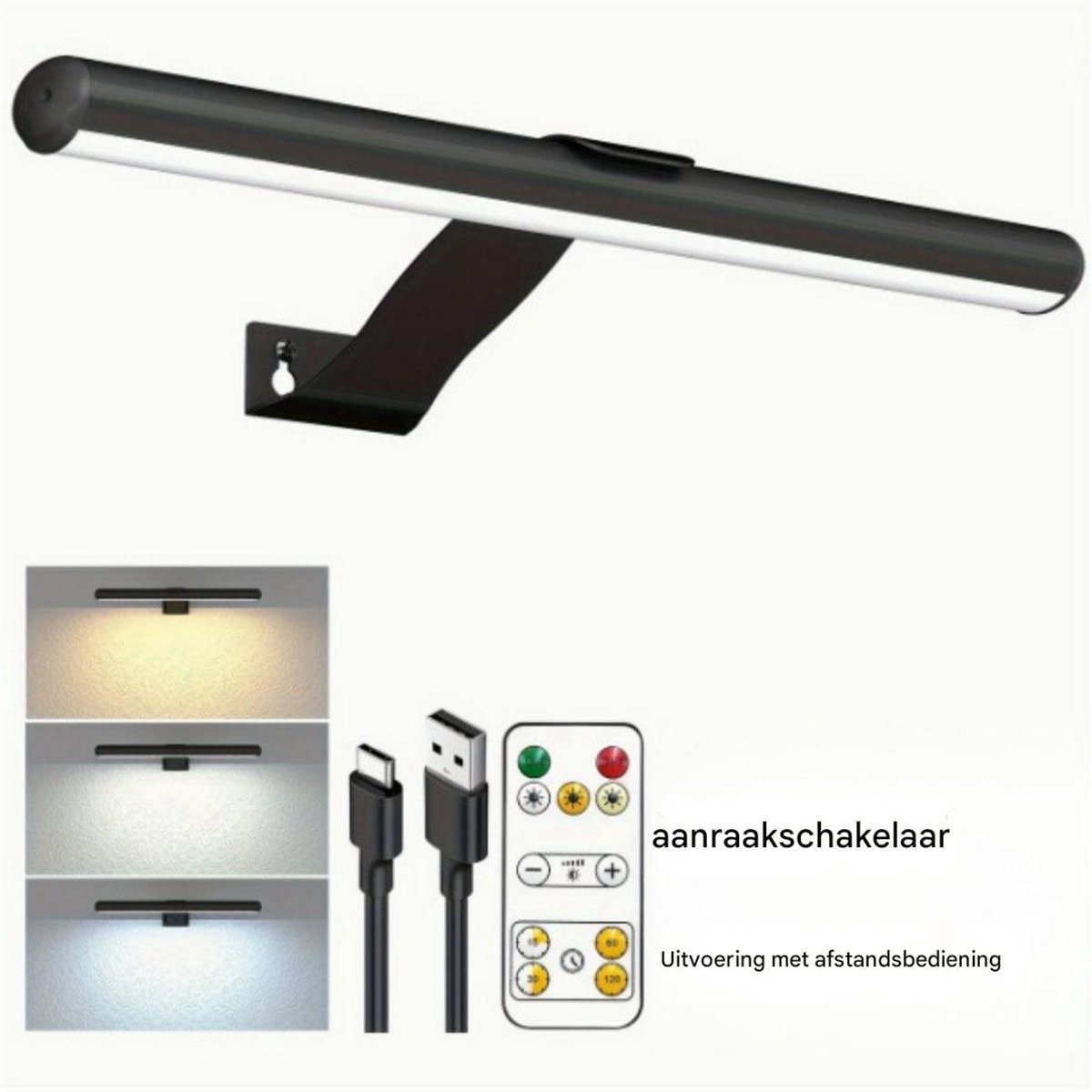 Ynkkvre -Draadloze Oplaadbare Wandlamp met Afstandsbediening voor Schilderijen