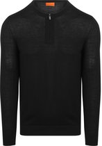 Suitable Crew Zip Merino Zwart - Maat L - Heren - Quarter zip - Schipperstrui met rits - Volwassen mannen - Sweater