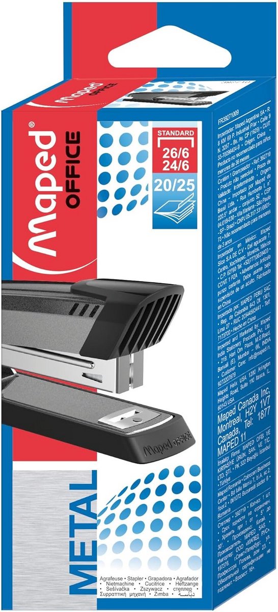 Handmatige nietmachine met nietjes 24/6