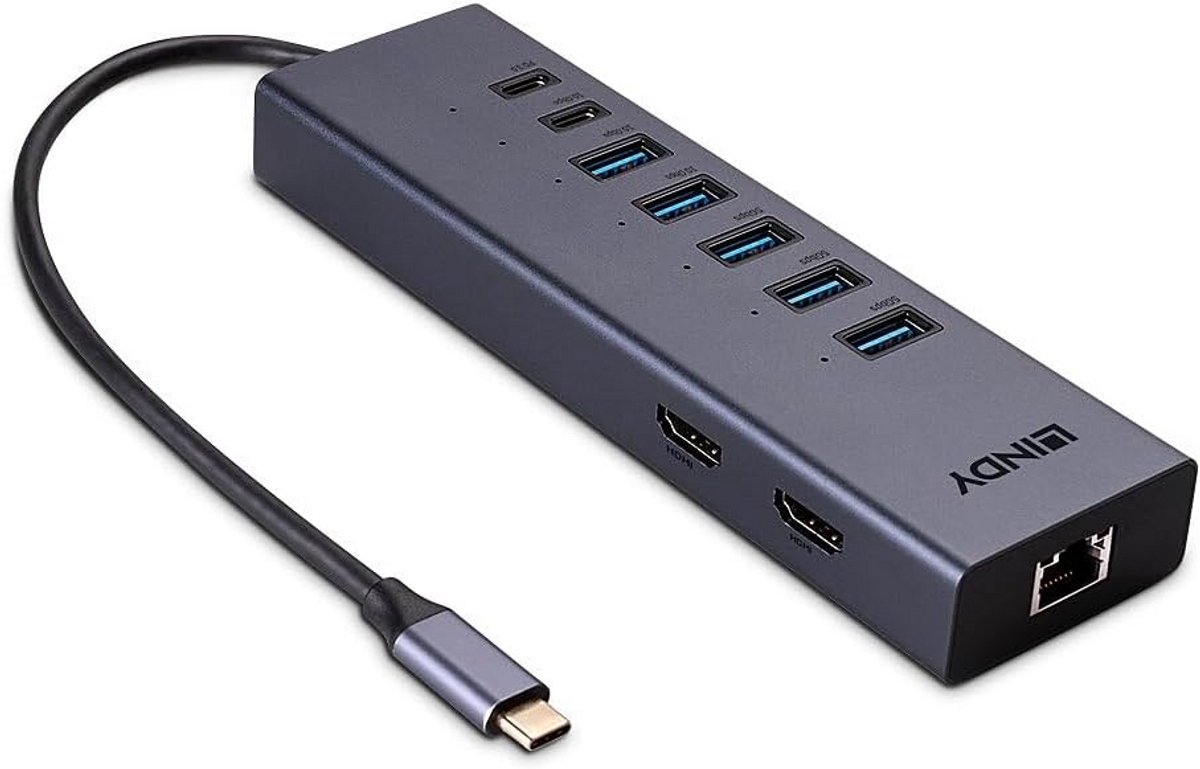 USB C Mini Docking Station met Dubbele 4K HDMI Uitgangen
