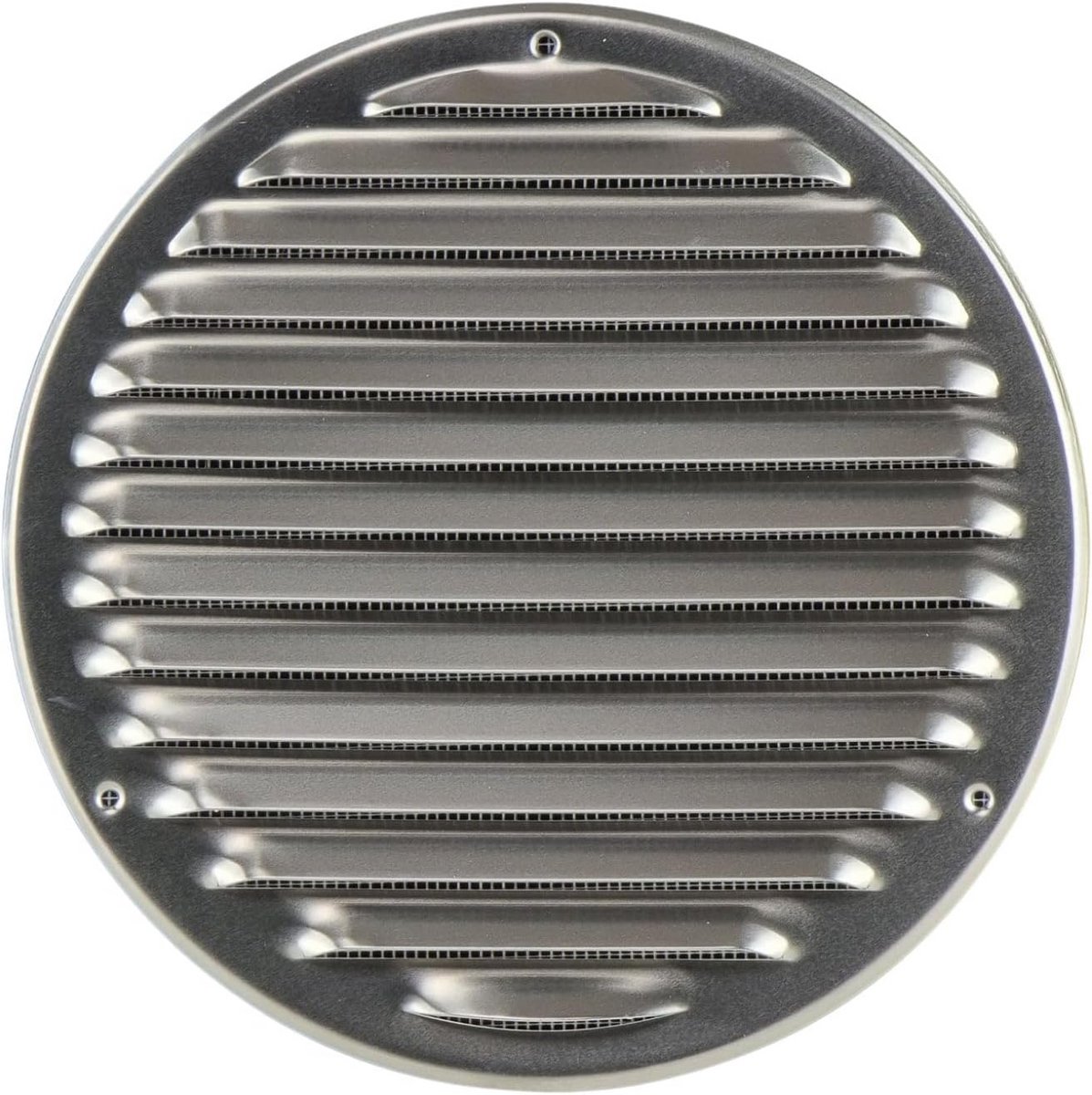 Rond Ventilatierooster 200mm Aluminium met Insectengaas - Luchtrooster Plaatstaal