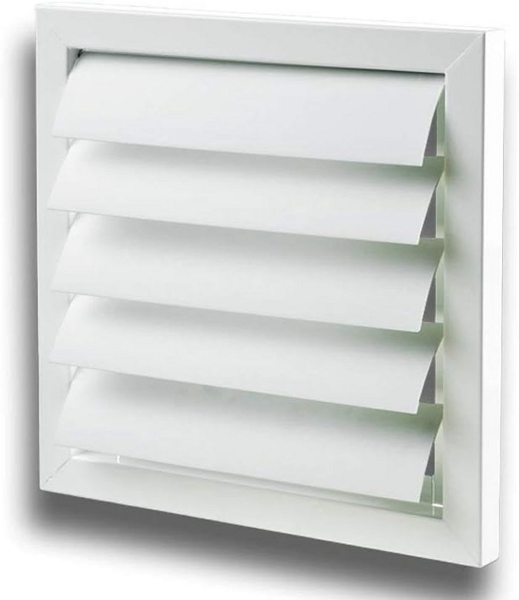 Weerbestendig Ventilatie Rooster met Zelfsluitende Lamellen 400x400 mm