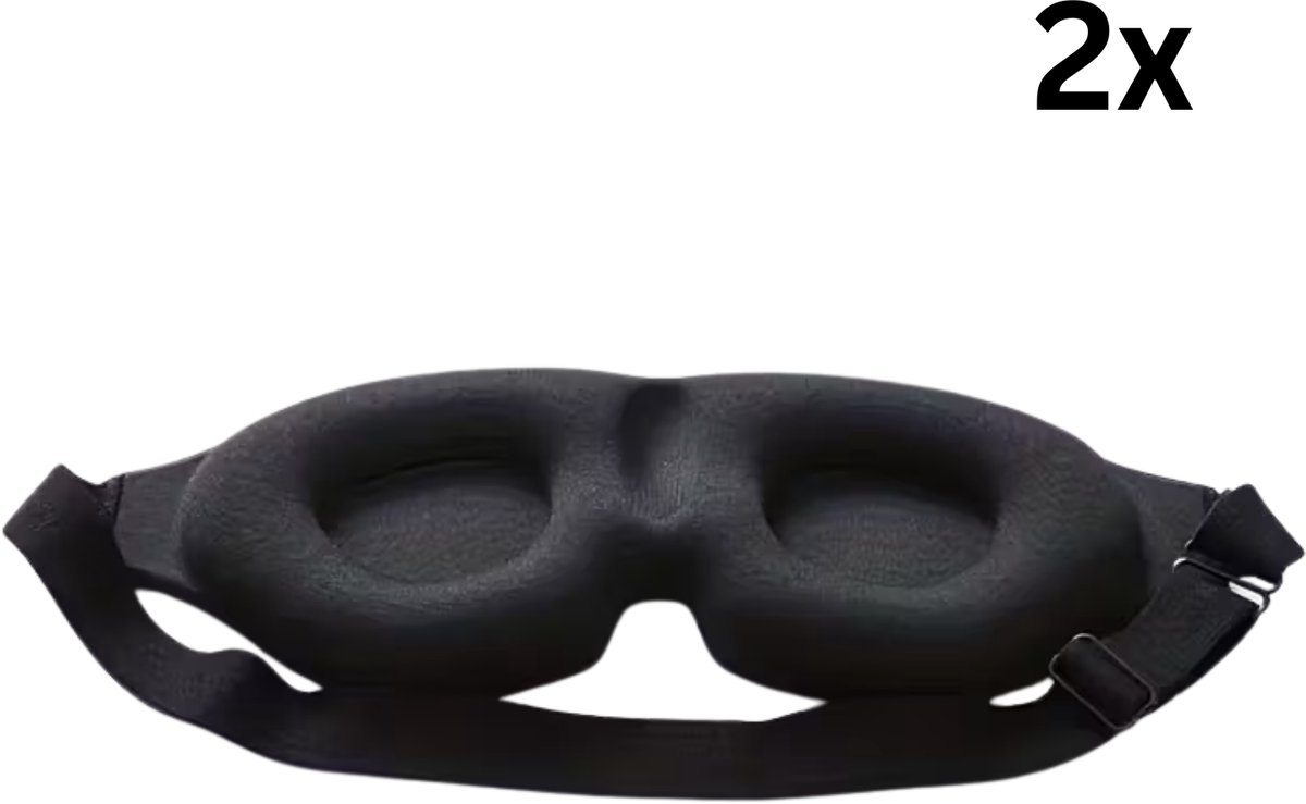 FA-VE Slaapmasker – Set van 2 – 3D Oogmasker – Volledig Verduisterend – Zacht & Comfortabel – Verstelbare Band – Geschikt voor Slapen, Reizen & Meditati