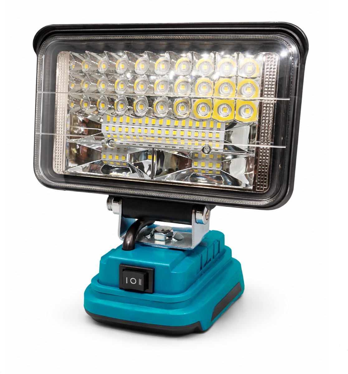 Acculamp voor Makita 18 V draadloze led-werklamp 5 Inch - 7200 lumen - draagbare schijnwerper - 2 helderheidsinstellingen - bouwplaatslamp met 2 USB-poorten - Noodpakket
