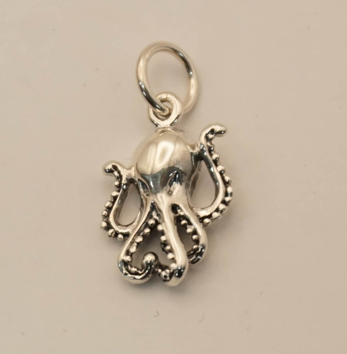 Zilveren hanger octopus - sterling zilveren hanger octopus - 925 zilveren hangertje inktvis - leuke hangers zeedieren - zilveren hanger voor aan ketting zeedieren - prachtige dieren hangertjes gemaakt van zilver - cadeau tip verjaardag, feestdagen