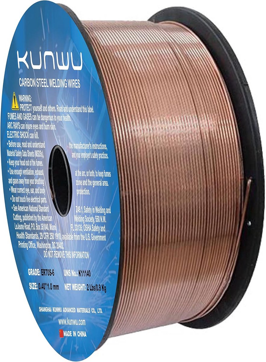 Massieve MIG Lasdraad 1.0mm - 0.9kg Koolstofstaal voor Halfautomaat Lassen