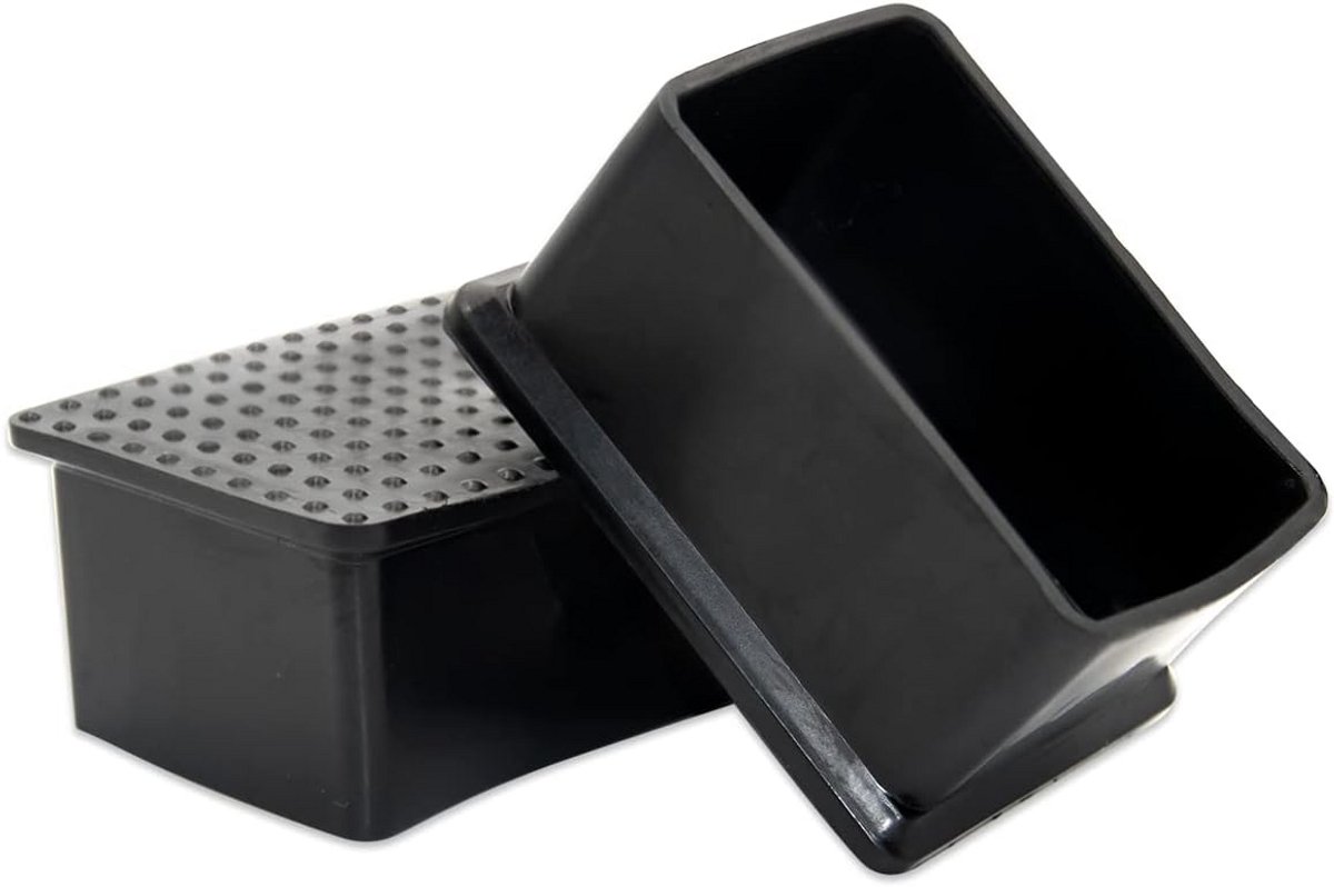 12x PVC Stبدpootdoppen Rechthoekig 40x60mm - Krasvrije Beschermers voor Meubels