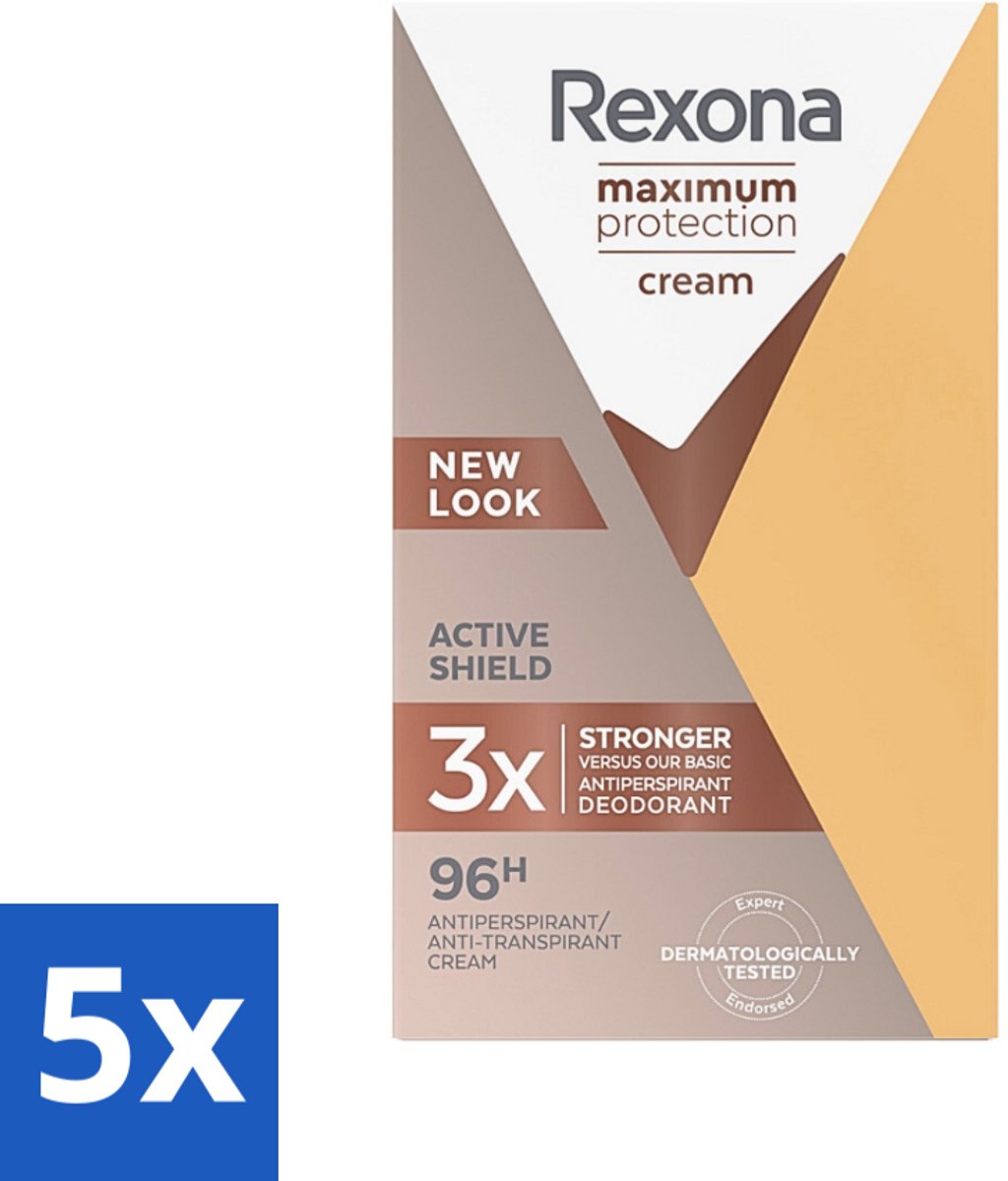 5 x Rexona – Anti-Transpirant Stick – Maximum Protection – 45 ml - Anti-transpirant Stick - Zweetbestendig - Sportgeur - Activiteit - Transpiratiebescherming
