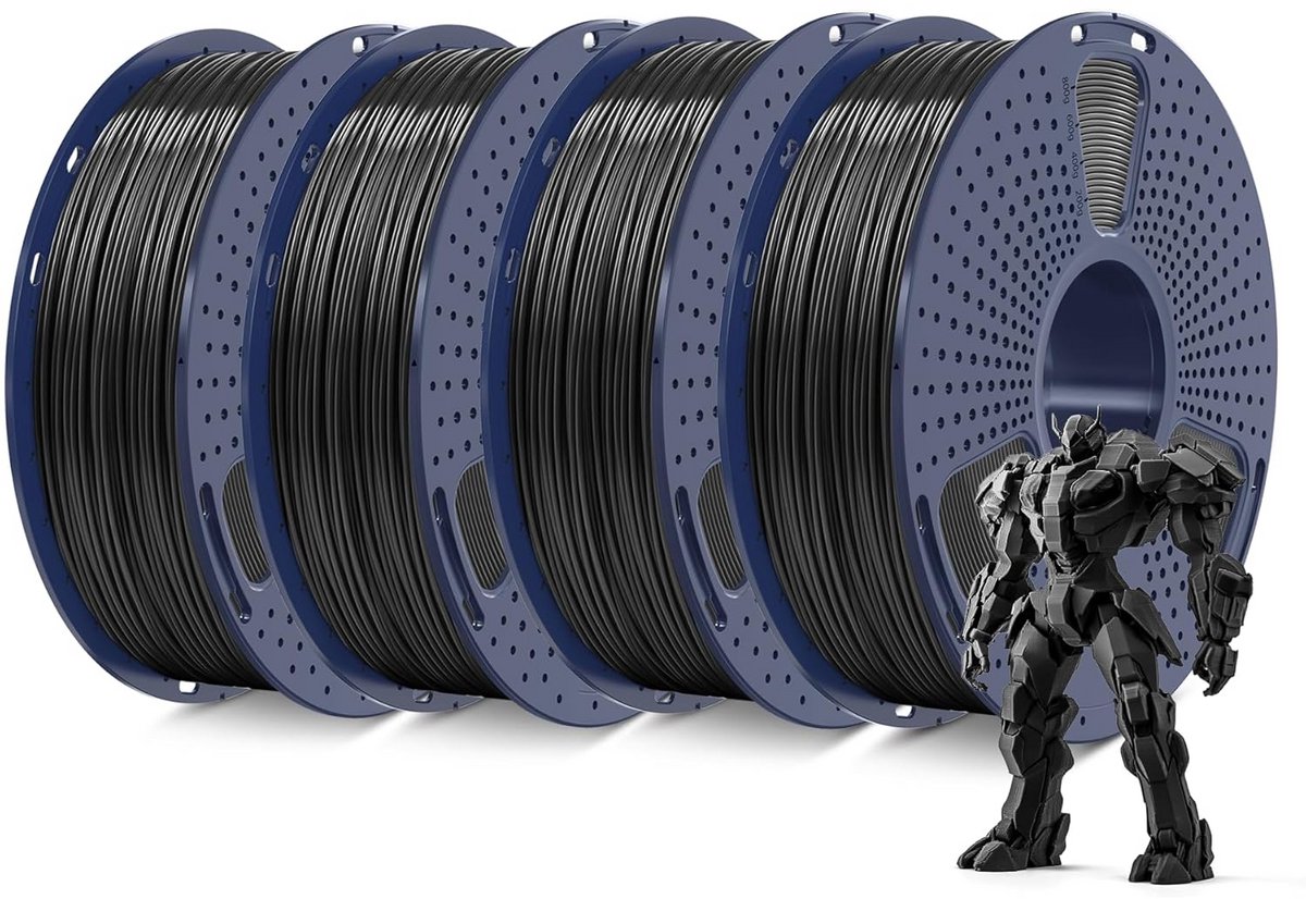ABS 3D Printerfilament 1,75 mm - 4KG Bundel Zwart - Hoge Sterkte en Temperatuurbestendig