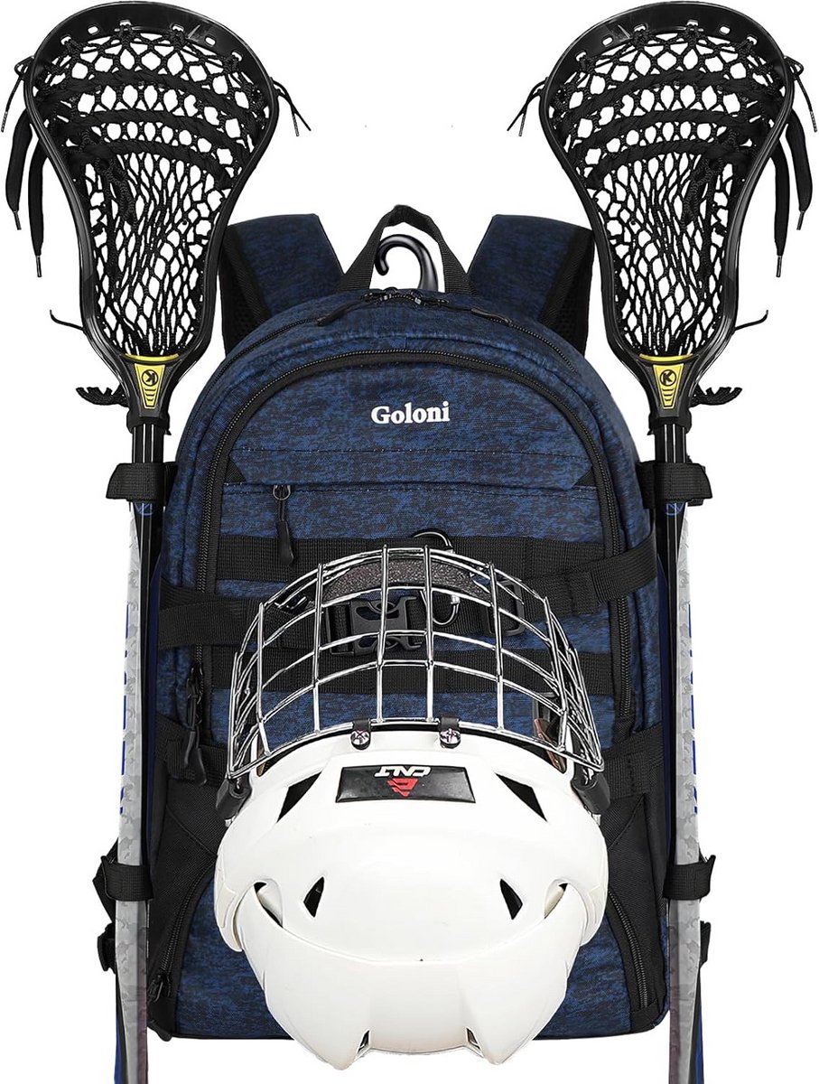 Grote Sporttas met Twee Stokhouders en Apart Schoenenvak voor Hockey en Lacrosse