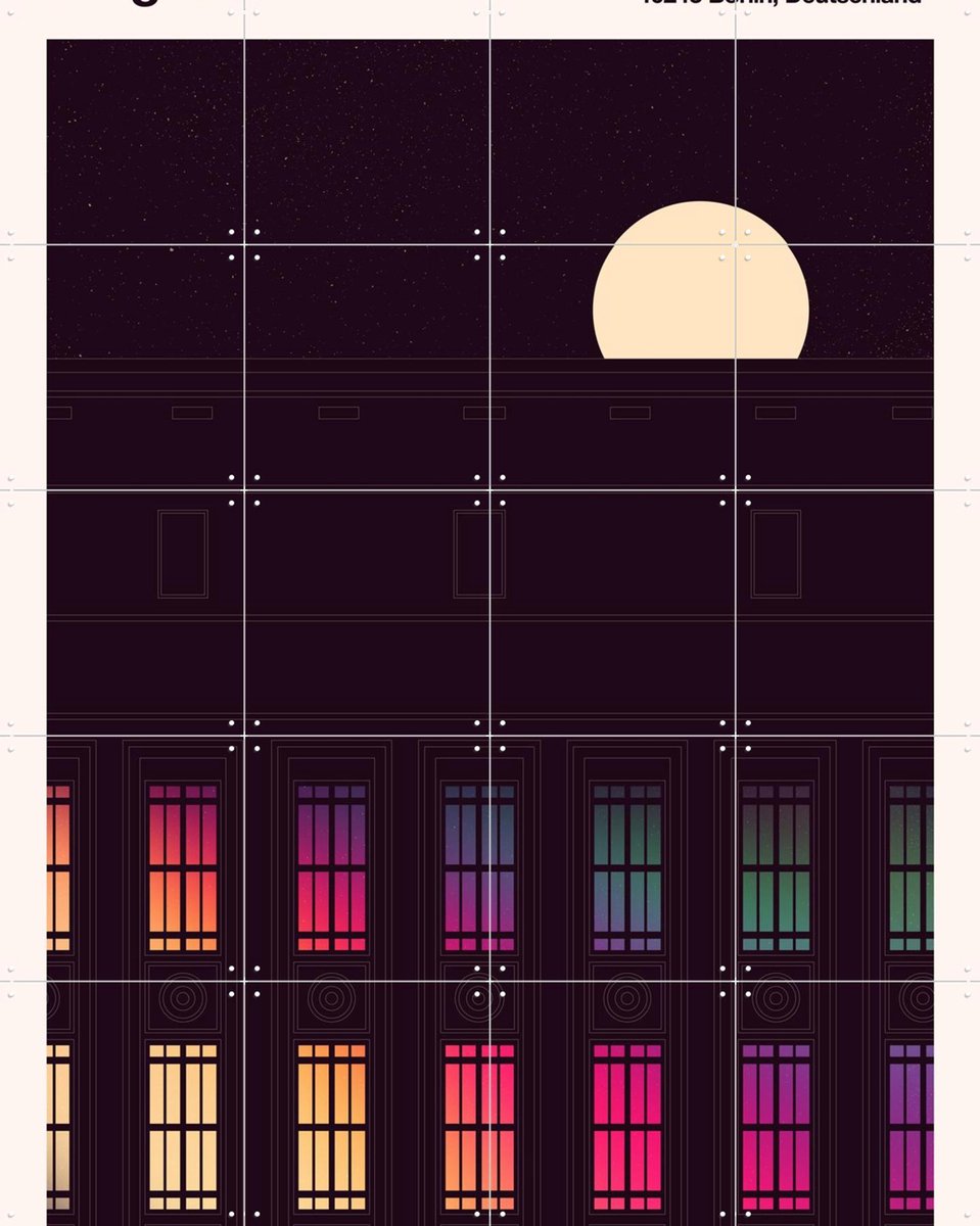 IXXI Berghain neon, Florent Bodart - 80 x 100 cm - Gratis ophangtool - Grote wanddecoratie en posters - Grafisch Ontwerp, Minimalisme, Illustraties