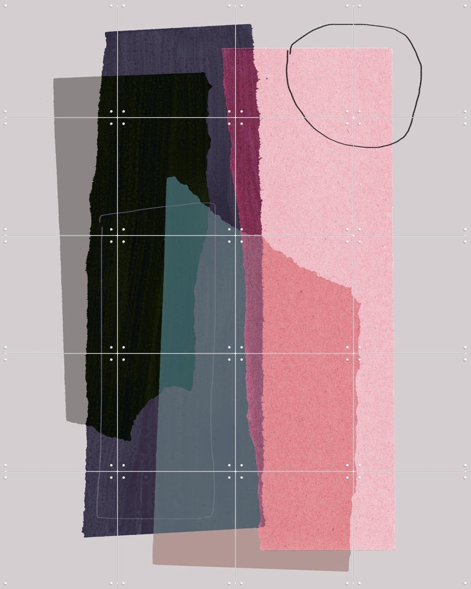 IXXI Pieces 5C, Mareike Böhmer - 80 x 100 cm - Gratis ophangtool - Grote wanddecoratie en posters - Abstract, Geometrische Kunst, Gemengde Technieken