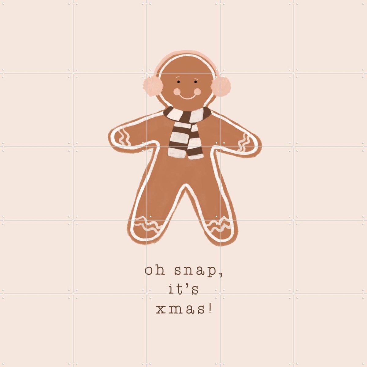 IXXI Oh Snap It's Xmas, Orara Studio & Various - 100 x 100 cm - Gratis ophangtool - Grote wanddecoratie en posters - Illustraties, Fantasierijk