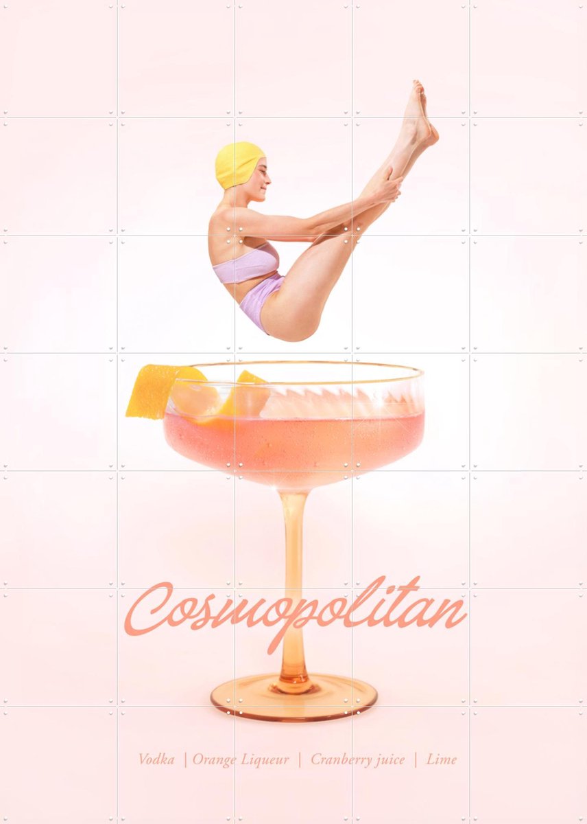 IXXI Cosmopolitan, Paul Fuentes - 100 x 140 cm - Gratis ophangtool - Grote wanddecoratie en posters - Fotografie, Speels, Pop art, Illustraties