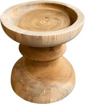 Candle stand teak S 12cm