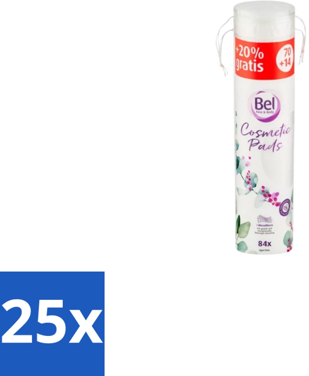 Bel Cosmetic – Make-up Remover Pads – Rond – Zacht & Verzorgend - Bulkverpakking - 25 stuks