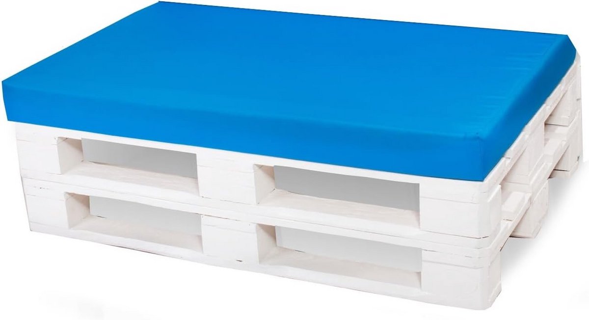 Grote Palletkussens voor Binnen en Buiten - Comfortabel Zitkussen 120x40 cm in Blauw