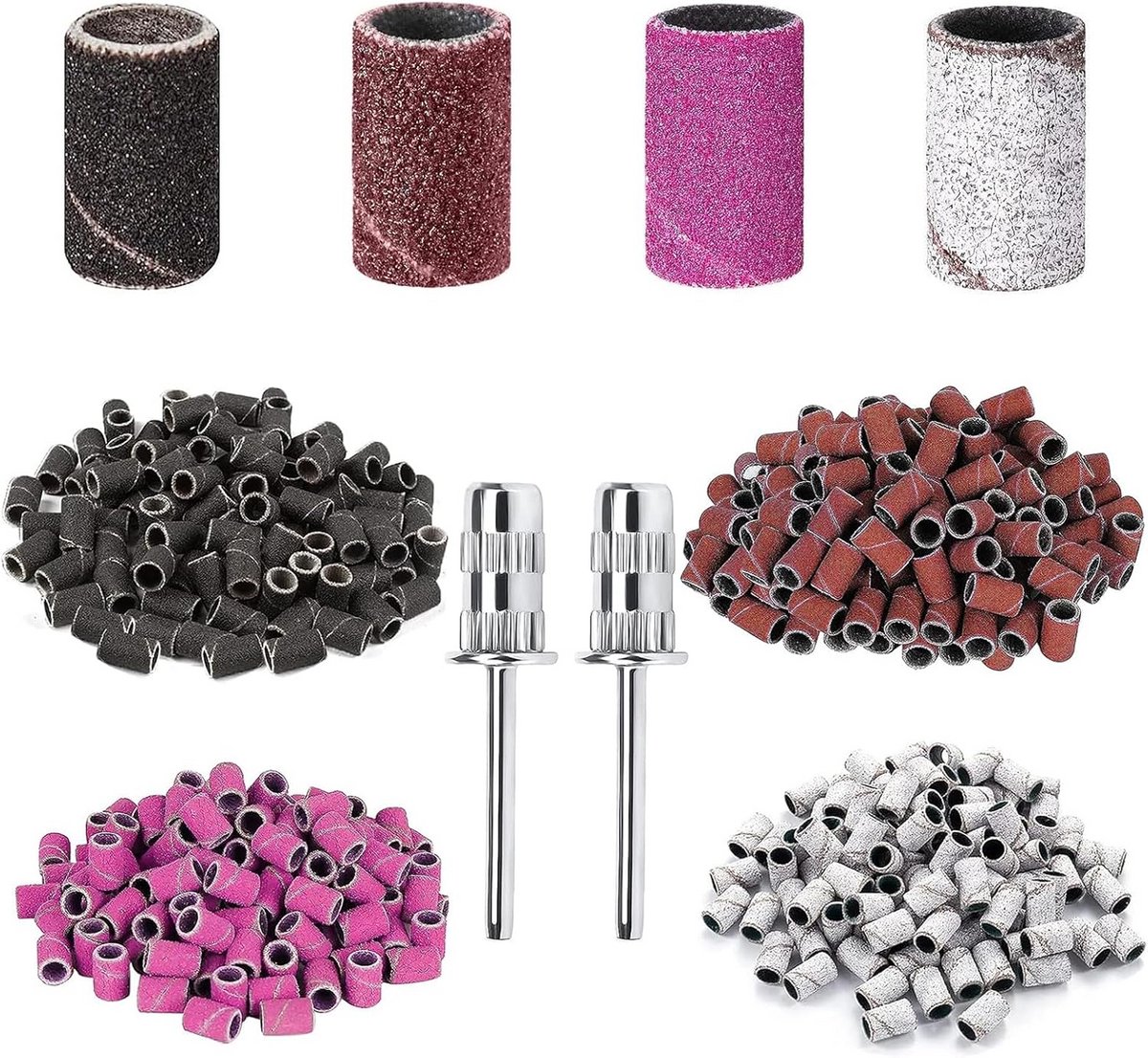 120x Nagelvijl Schuurdoppen Set - Inclusief 4 Grofheden (80 t/m 240) voor Manicure & Pedicure