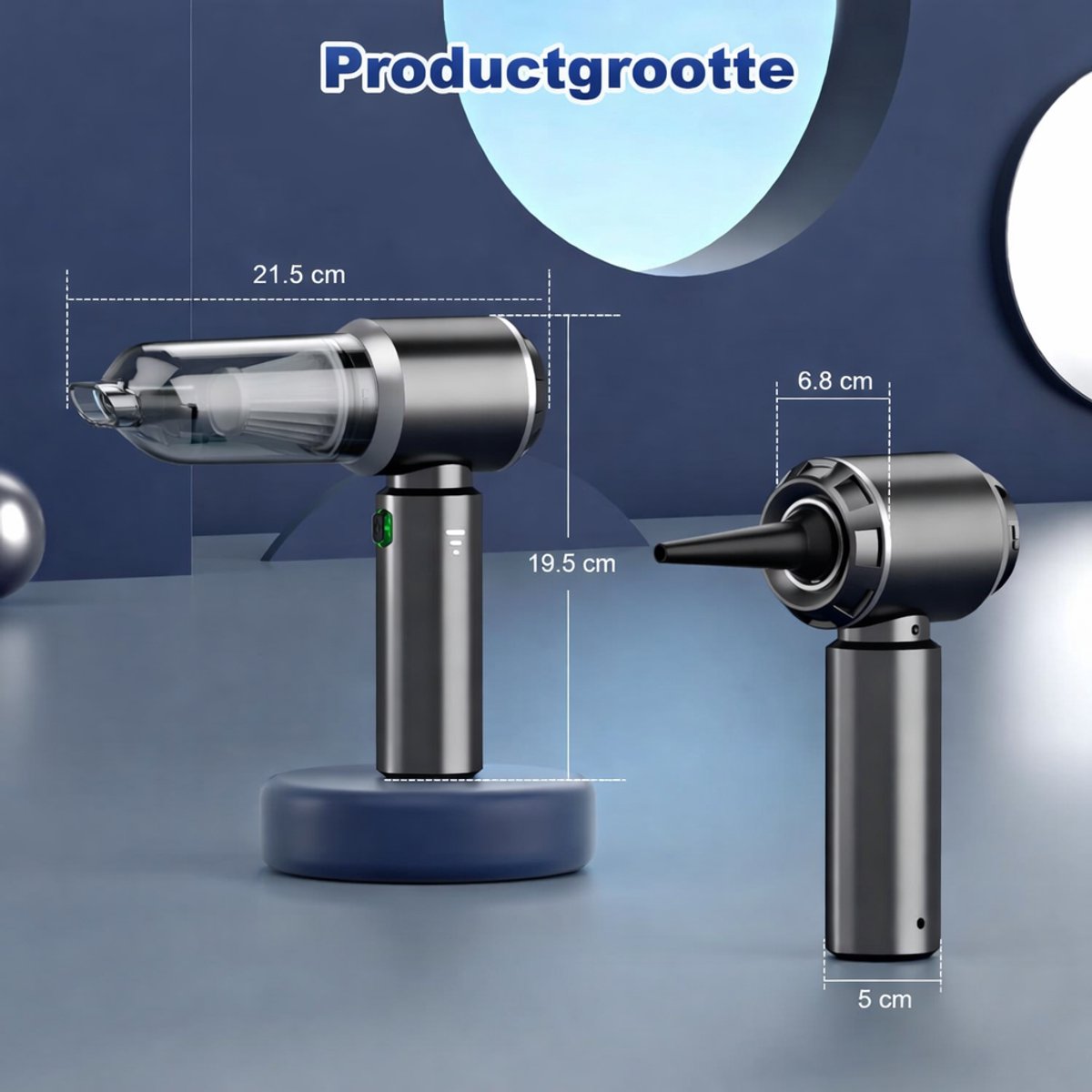 2-in-1 Draadloze Handstofzuiger 18000PA met 3 Snelheden - afbeelding 3