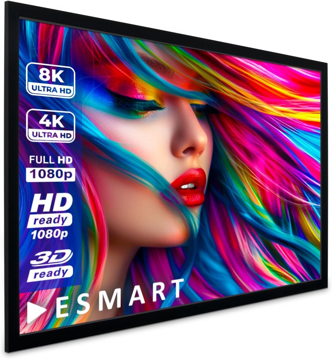 Akoestisch Projectiescherm Frame 221x125 cm 100 Inch 16:9 voor Home Cinema