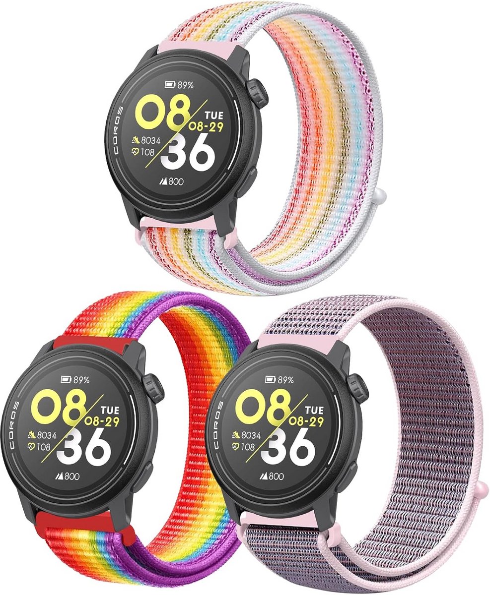 Nylon Horlogeband 20mm & 22mm voor Heren en Dames - Geschikt voor Diverse Smartwatches