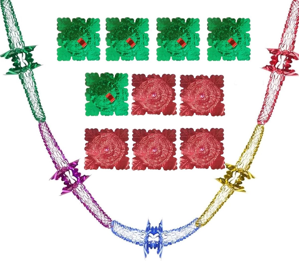 Kleurrijke honingraatpatroon - kerstdecoratie - om op te hangen - unieke versiering