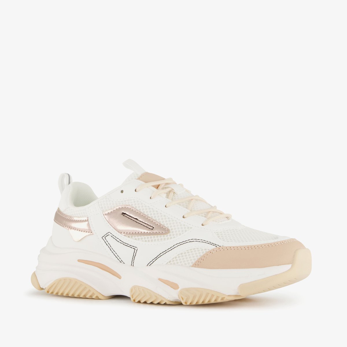 Blue Box dames sneakers wit beige - Maat 40
