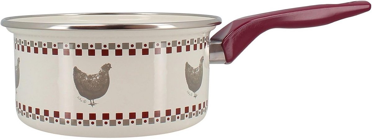 Stalen Steelpan 18cm Geëmailleerd - Traditioneel Design Koekenpan