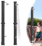Froadp Zwart Zonne Douche 40 Liter – Tuin, Zwembad & Kampeer Douche Met Regen Douchekop & Voet Douche | Warm Water Tot 60°C | Zonder Stroom