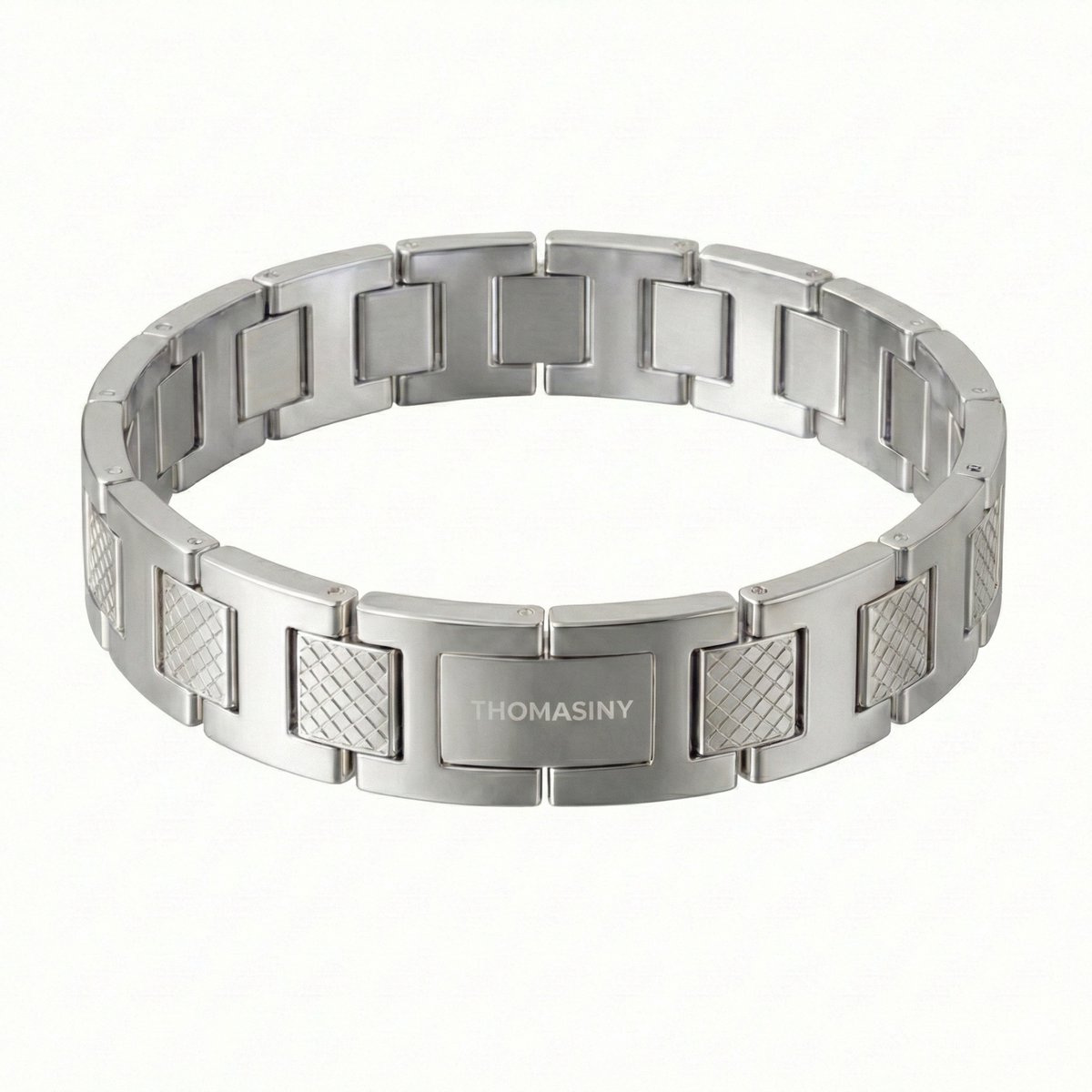 Thomasiny® Apex Zilveren Heren Armband – Stoere Luxe Armband – RVS – Tijdloos Design – Geschenkverpakking