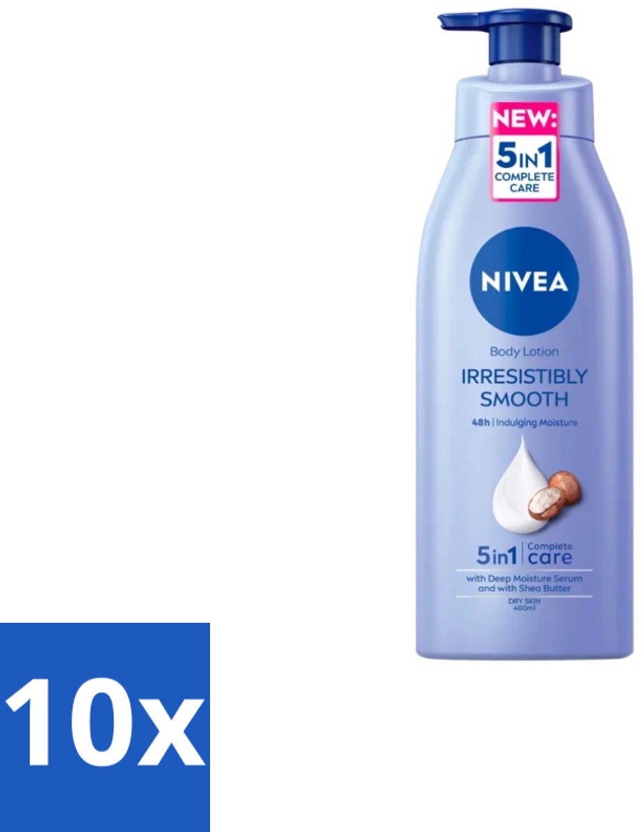 Nivea – Bodymilk – Silky Shea Butter 5-in-1 – 500 ml - Bulkverpakking - 10 stuks