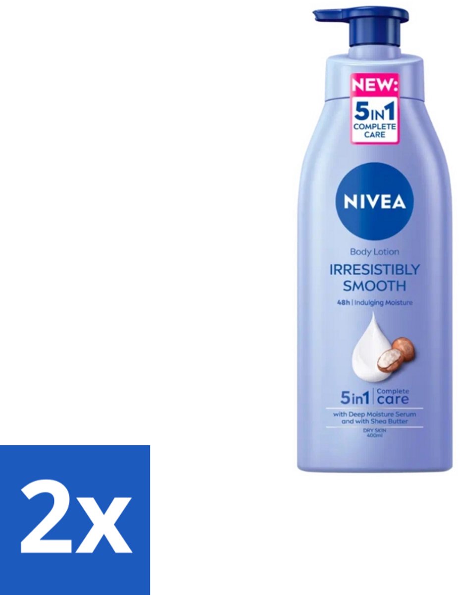 Nivea – Bodymilk – Silky Shea Butter 5-in-1 – 500 ml - Voordeelverpakking - 2 stuks