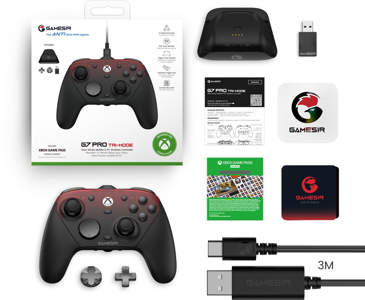 GameSir G7 Pro - Bedrade controller - Xbox Series X/S, Xbox One, Windows en Android - Shadow Ember – foto 7