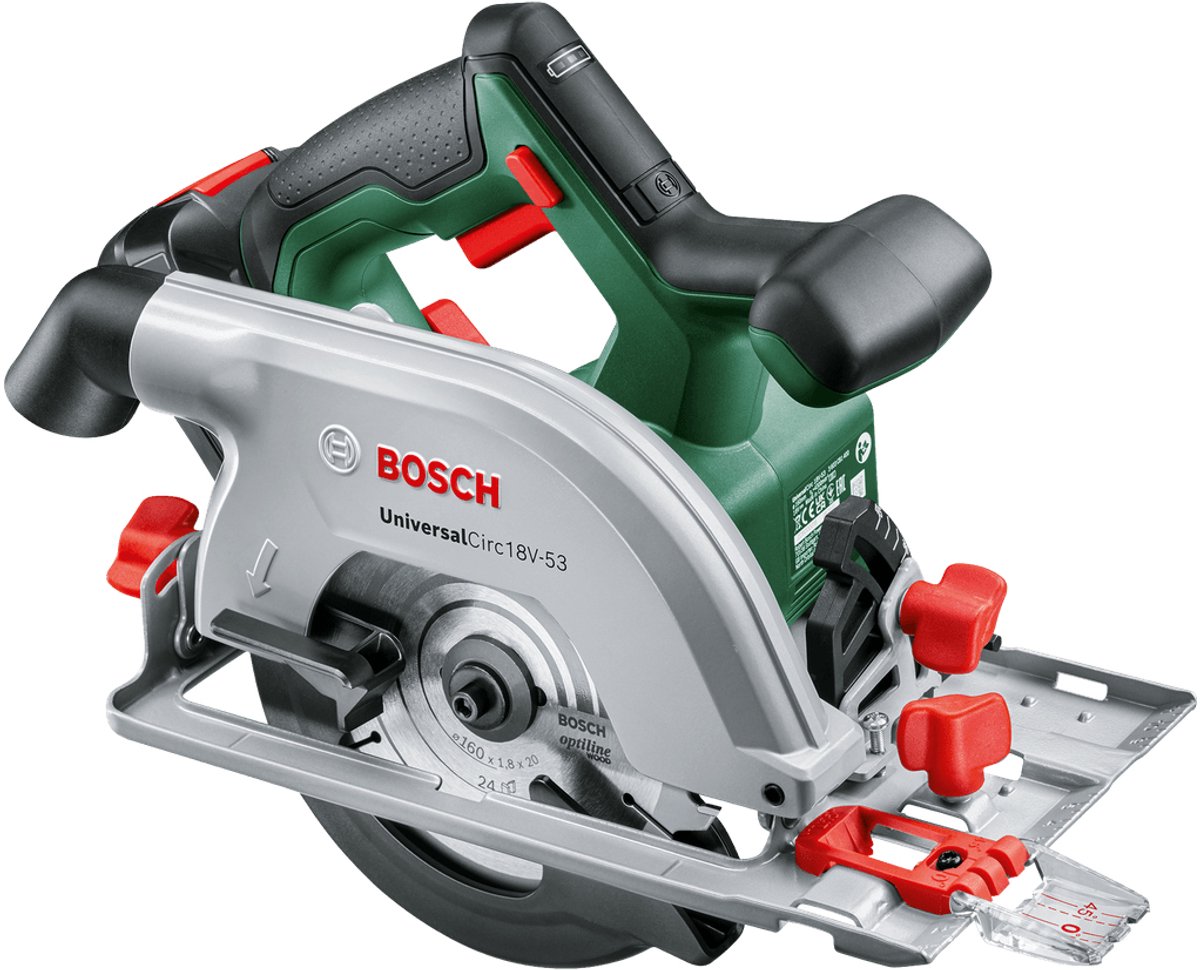 Bosch UniversalCirc 18V-53 Accu cirkelzaag - Met 18V accu & lader - Zaagblad 160 mm