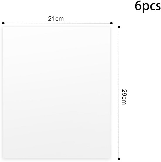 Set van 6 FEP Folies voor 3D Printer Onderdelen - 290x210x0.15mm