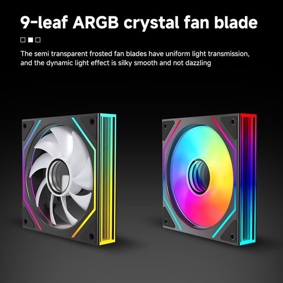 120mm ARGB PC Ventilator met Infinity Mirror Effect - PWM Stille ...