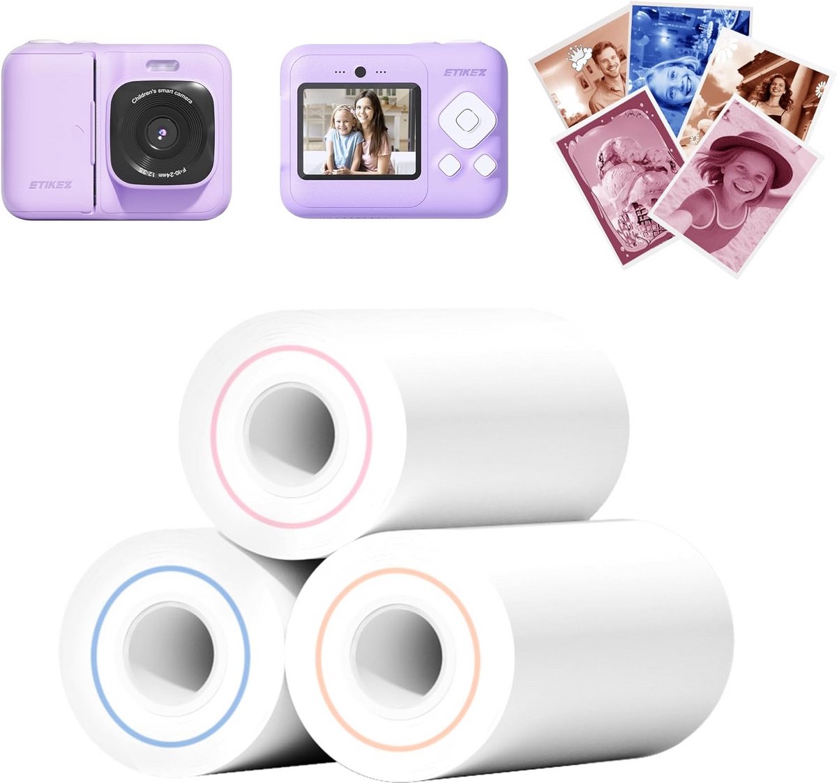 Instant Print Camera Papier Navulverpakking voor Kinderen, Thermisch Papierrollen voor Fotocamera