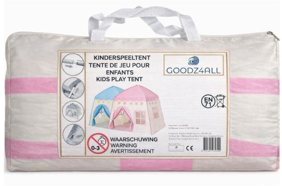 Goodz4All Roze Speeltent Kindertent Speelhuisje Tent met Verlichting Ledlampjes van Merkloos — afbeelding 3