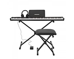 VISIONKEY-100 88 Toetsen Piano Keyboard met Standaard en Bluetooth