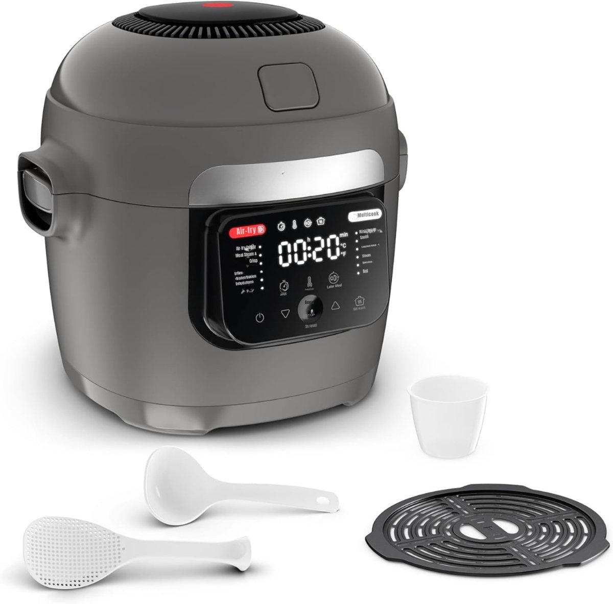 Aurixi® Multicooker - Multicookers - Grijs - 38cm x 36cm x 35cm