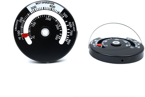 Magnetische houtkachelthermometer/oventemperatuurthermometer, geschikt voor de schoorsteenpijp van hout- of gaskachels om schade door oververhitting te voorkomen (1 stuk) — afbeelding 4