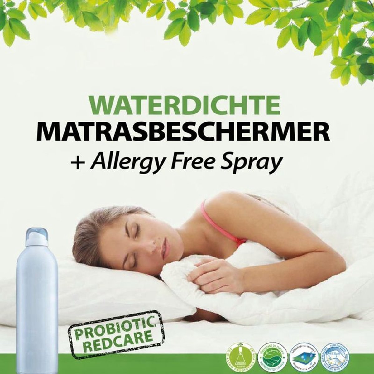 Probiotic bedcare pakket - Second Skin matrasbeschermer 90x200 + Probilife allergy Free Spray - allergenen spray
