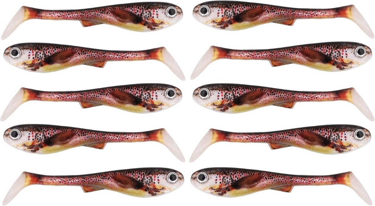 Set van 3 Zacht Kunstaas voor Snoek, Snoekbaars en Baars - 11cm Rubberen Vis