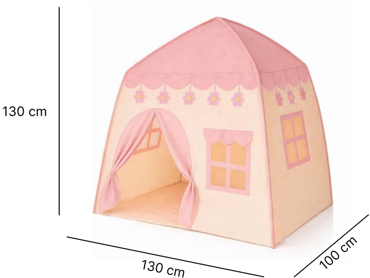 Goodz4All Roze Speeltent Kindertent Speelhuisje Tent met Verlichting Ledlampjes — afbeelding 4