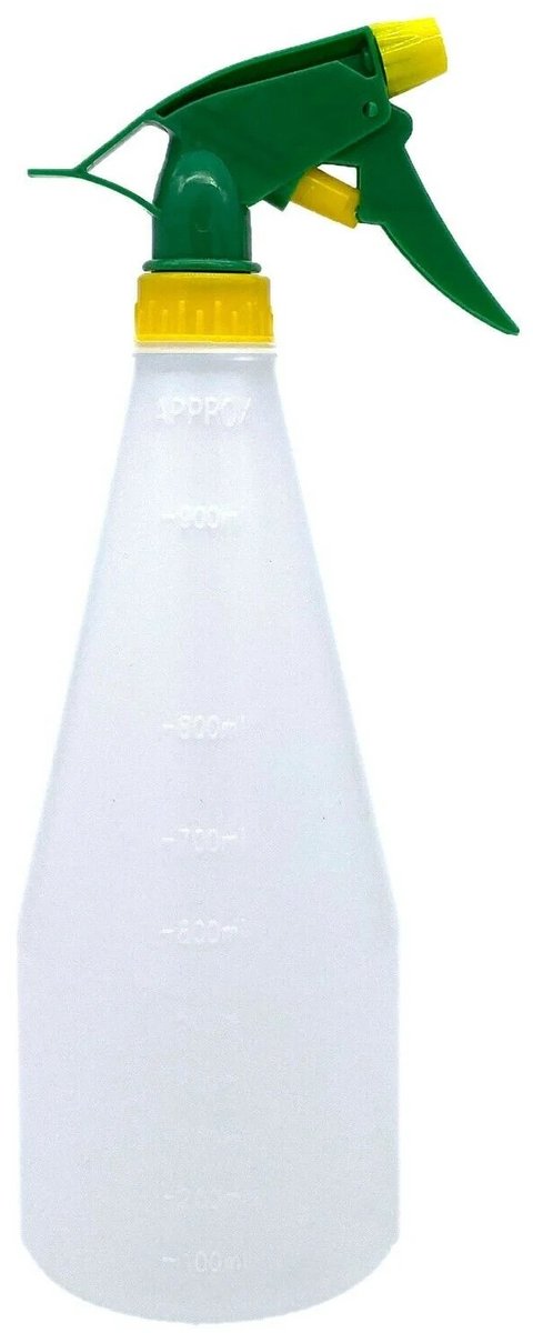 Pro Garden Plantenspuit - water versproeiers - kunststof - geel/groen - inhoud 1 liter - voor binnen in huis of in de tuin